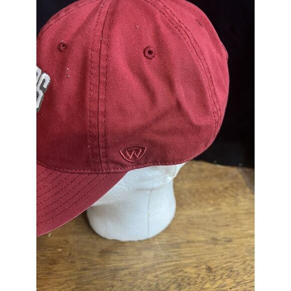 University of Oklahoma Sooners Baseball Cap/Hat Maroon White One Size LG/XL - Picture 2 of 5